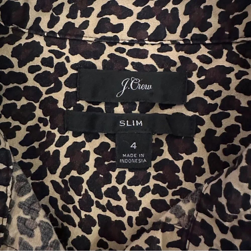 J. crew Slim Leopard Button Down - Picture 5 of 7
